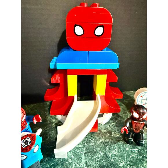 Lego Duplo Spider-Man Headquarters 10940 motorcycle 2 figures incomplete - Picture 2 of 4